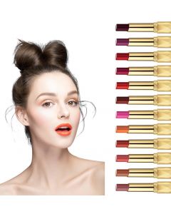 MISKOS 12 Colors Matte Waterproof Summer Long Lasting Lip Makeup No Fade Pigmented Lipstick
