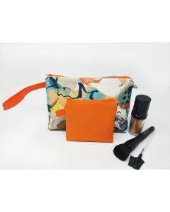 Floral Abstract Makeup Bag Set, Medium 