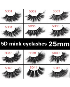 5D Mink Eyelashes Fluffy Soft Wispy Handmade False Eyelashes Dramatic Luxurious Soft for Women